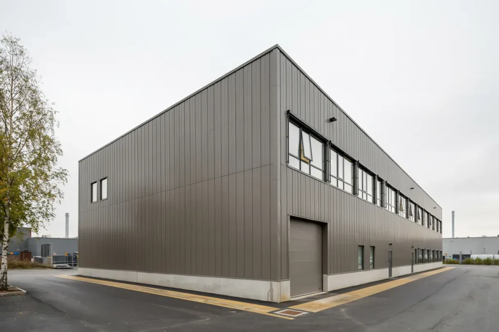 montering av fasadpl t p industribyggnad i barkarby